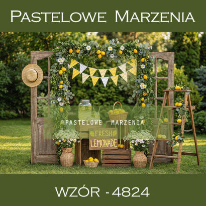 Tło fotograficzne letnie z cytrynami t_4824