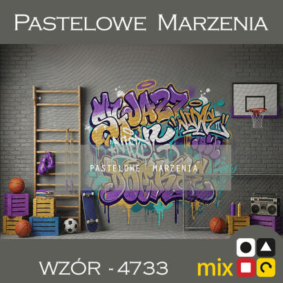 Tło fotograficzne szkolne z graffiti t_4733