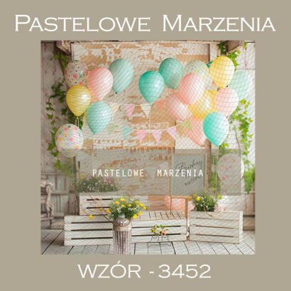 Tło fotograficzne karnawałowe z balonami t_3452