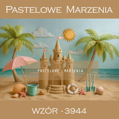 Photographic summer backdrop with beach t_3944