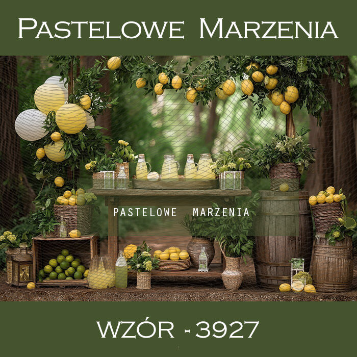 Tło fotograficzne letnie z cytrynami t_3927