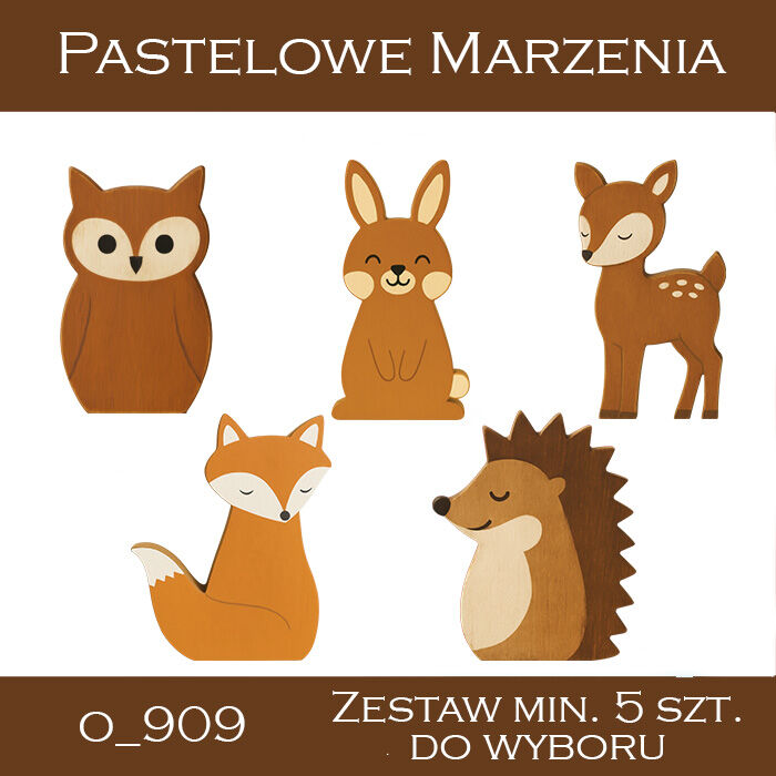 Dodatki Zwierzaki leśne - komplet minimum 5 sztuk