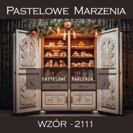 Photographic backdrop for Christmas with cookie cabinet t_2111