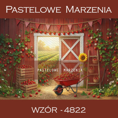 Tło fotograficzne letnie z truskawkami t_4822