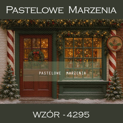 Tło fotograficzne na Boże Narodzenie z sklepikiem t_4295