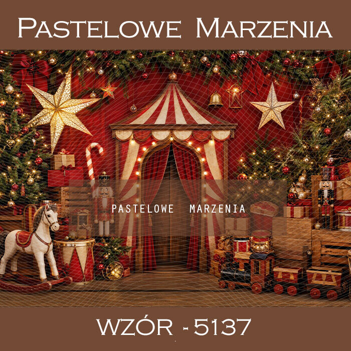 Christmas photographic background with circus t_5137