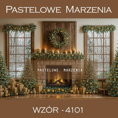 Photographic backdrop for Christmas with fireplace t_4101