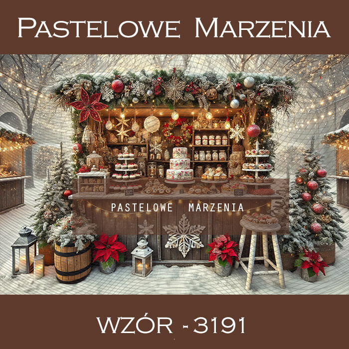 Photographic backdrop for Christmas with shop t_3191