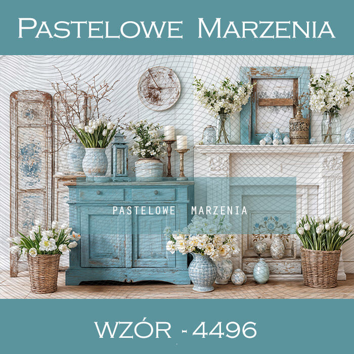 Tło fotograficzne wiosenne z kredensem t_4496