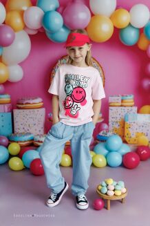 Tło fotograficzne urodzinowe z balonami t_3857 - 2