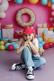 Tło fotograficzne urodzinowe z balonami t_3857 - 3