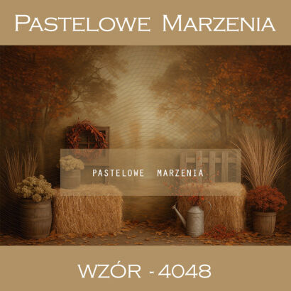 Tło fotograficzne jesienne z sianem t_4048
