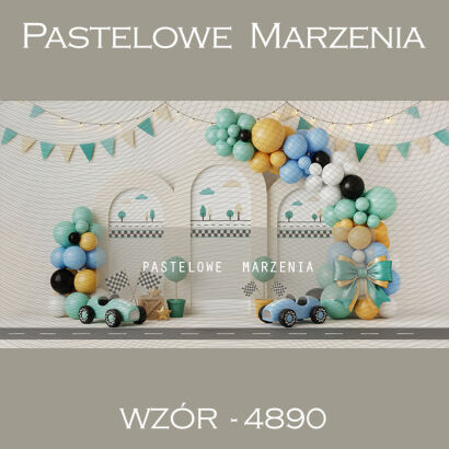 Tło fotograficzne urodzinowe z balonami t_4890