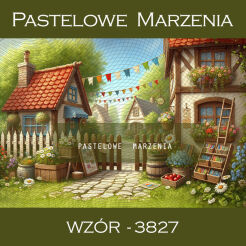 Photographic autumn backdrop with street t_3827