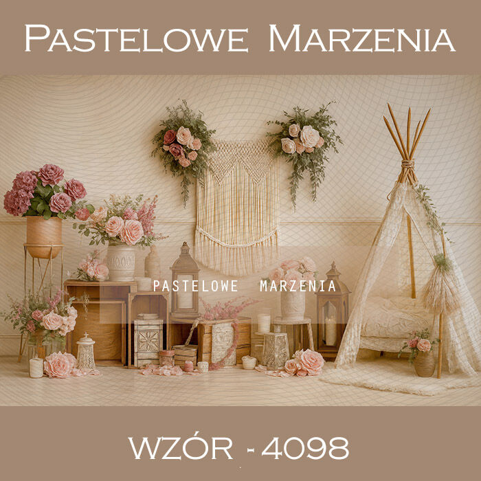 Tło fotograficzne na Boże Narodzenie w stylu boho t_4098
