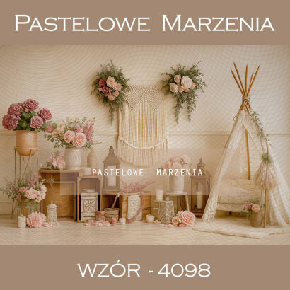 Tło fotograficzne na Boże Narodzenie w stylu boho t_4098