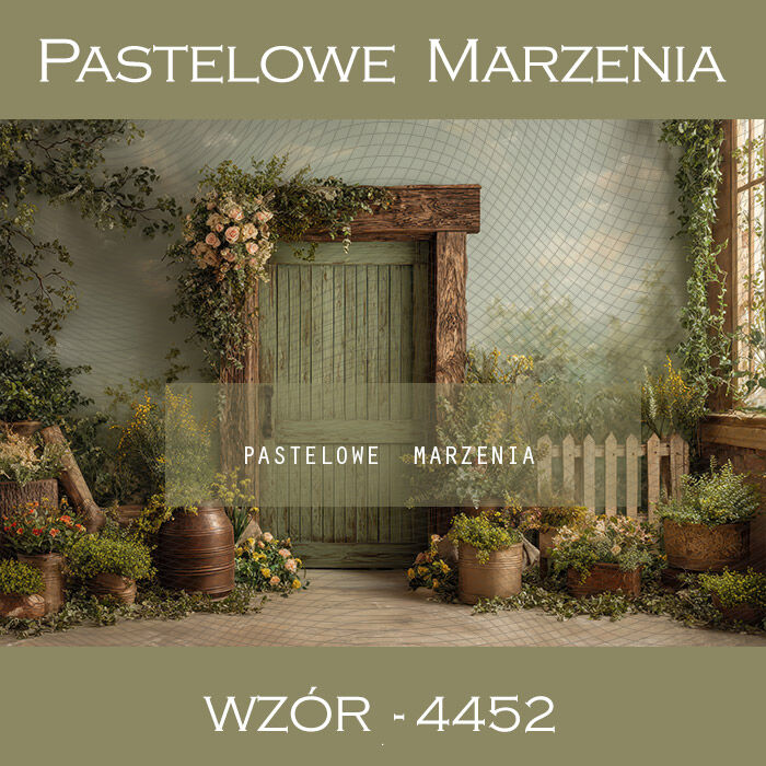 Tło fotograficzne wiosenne z drzwiami t_4452