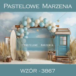 Photographic summer backdrop with baloon t_3867