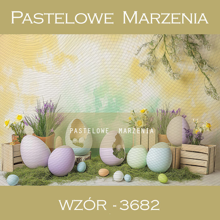 Photographic Easter backdrop with Easter eggs t_3682