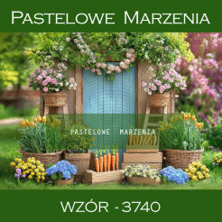 Photographic spring backdrop with doors t_3740