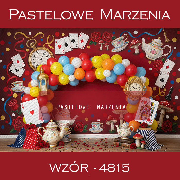 Tło fotograficzne urodzinowe z kartami t_4815