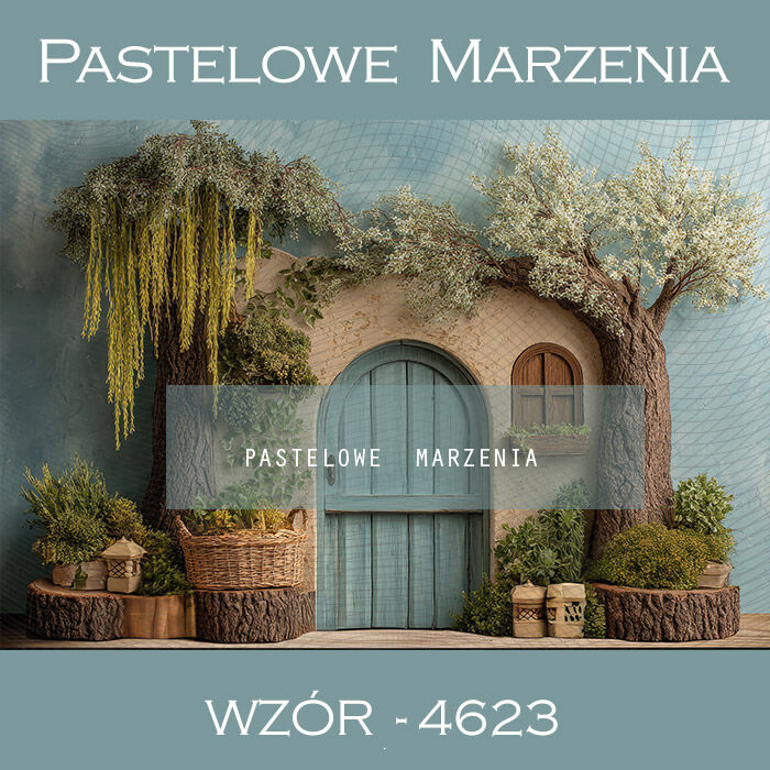 Tło fotograficzne wiosenne z drzwiami t_4623