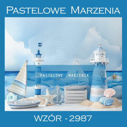 Photographic marine backdrop in blue t_2987