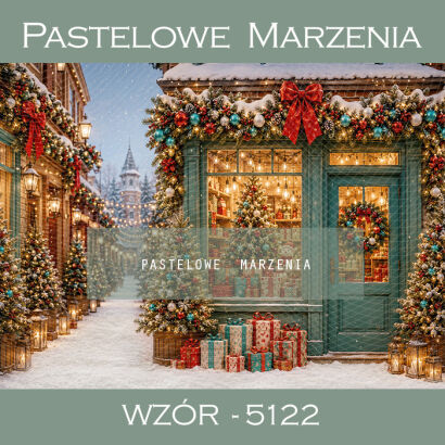Christmas photographic background with an alley t_5122
