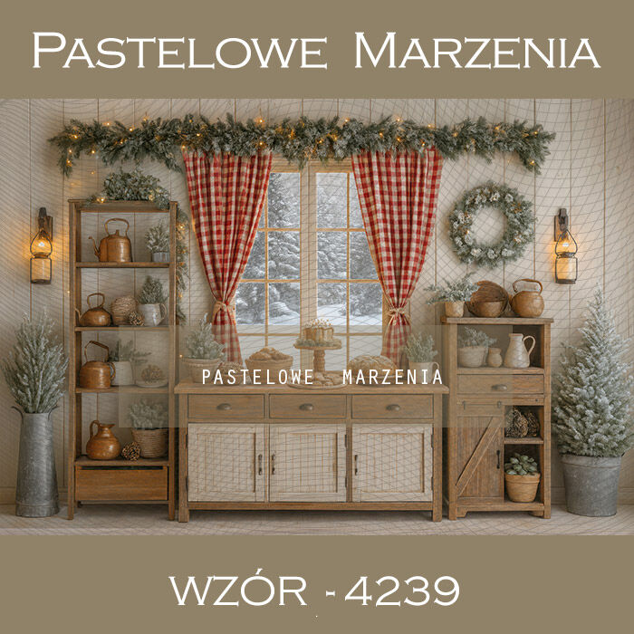 Christmas Photography Background with Kitchen t_4239