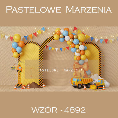 Tło fotograficzne urodzinowe z balonami t_4892