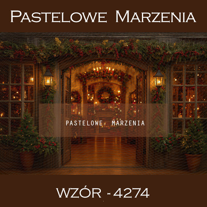 Tło fotograficzne na Boże Narodzenie z drzwiami t_4274