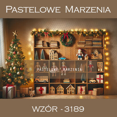 Photographic backdrop for Christmas with cabinet t_3189