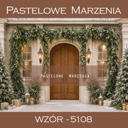 Christmas photographic background with doors t_5108