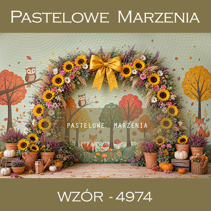 Autumn photographic background with sunflowers t_4974