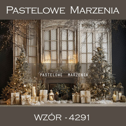 Tło fotograficzne na Boże Narodzenie z kominkiem t_4291