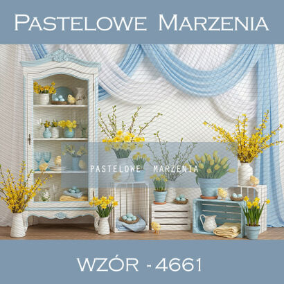 Tło fotograficzne wiosenne z kurczakami t_4661