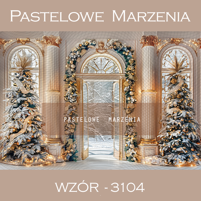 Photographic backdrop for Christmas with doors t_3104