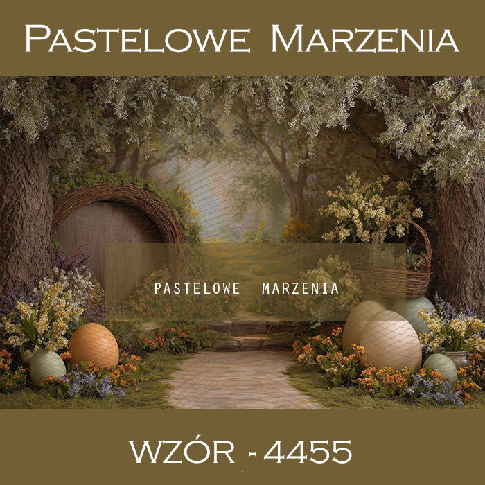 Tło fotograficzne wiosenne z jajkami t_4455