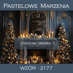 Photographic backdrop for Christmas, blue t_2177