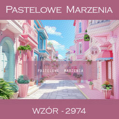 Photographic backdrop with streets, pink t_2974