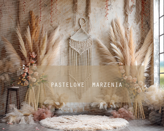Fabric photographic backdrop from the Boho category, Frame 250x200 cm