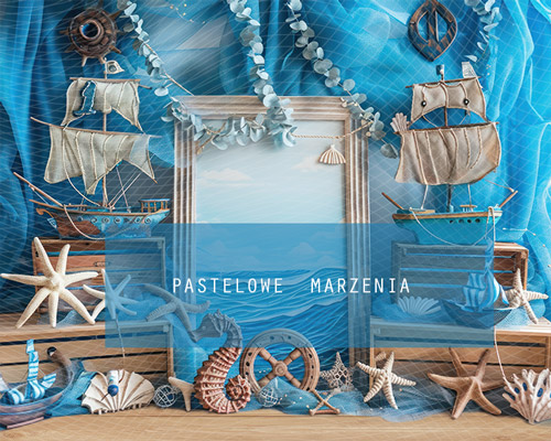 Fabric photographic backdrop from the Marine category, Frame 250x200 cm