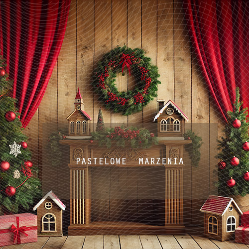 Fabric photographic backdrop from the Christmas category, Frame 250x250 cm