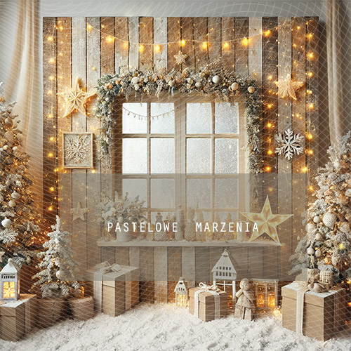 Fabric photographic backdrop from the Christmas category, Frame 250x250 cm