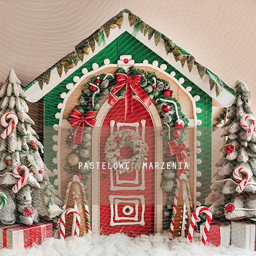 Fabric photographic backdrop from the Christmas category, Frame 250x250 cm