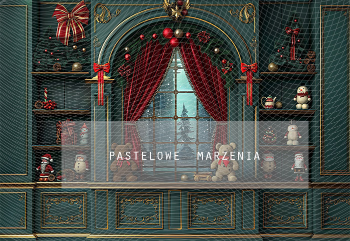 Fabric photographic backdrop from the Christmas category, Frame 290x200 cm