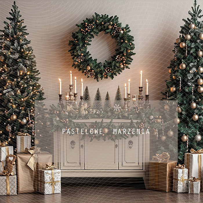 Fabric photographic backdrop from the Christmas category, Frame 250x250 cm