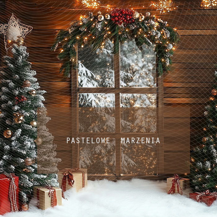 Fabric photographic backdrop from the Christmas category, Frame 250x250 cm