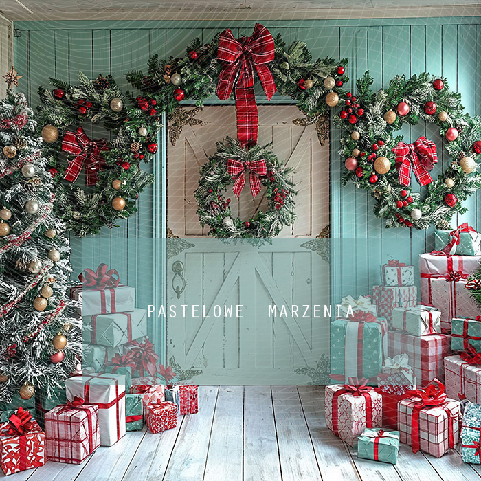 Fabric photographic backdrop from the Christmas category, Frame 250x250 cm