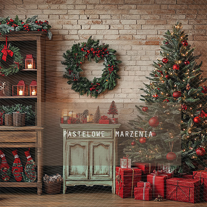 Fabric photographic backdrop from the Christmas category, Frame 250x250 cm